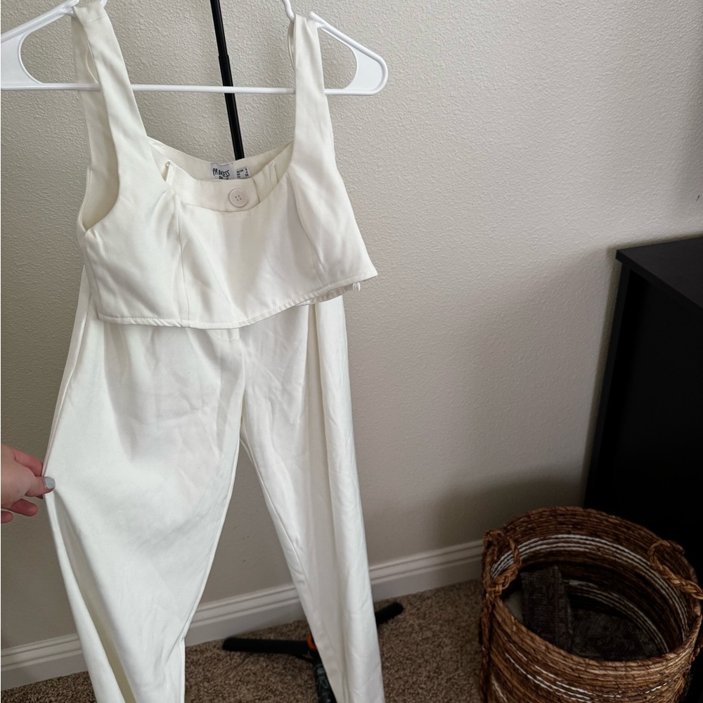 Princess Polly Cream Jumpsuit